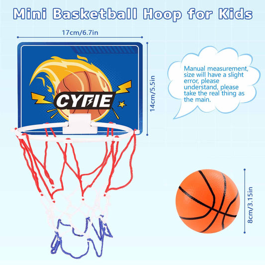 Cyfie mini basketball hoop in bedroom play corner for kids