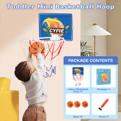 Cyfie mini basketball hoop pump included for ball inflation