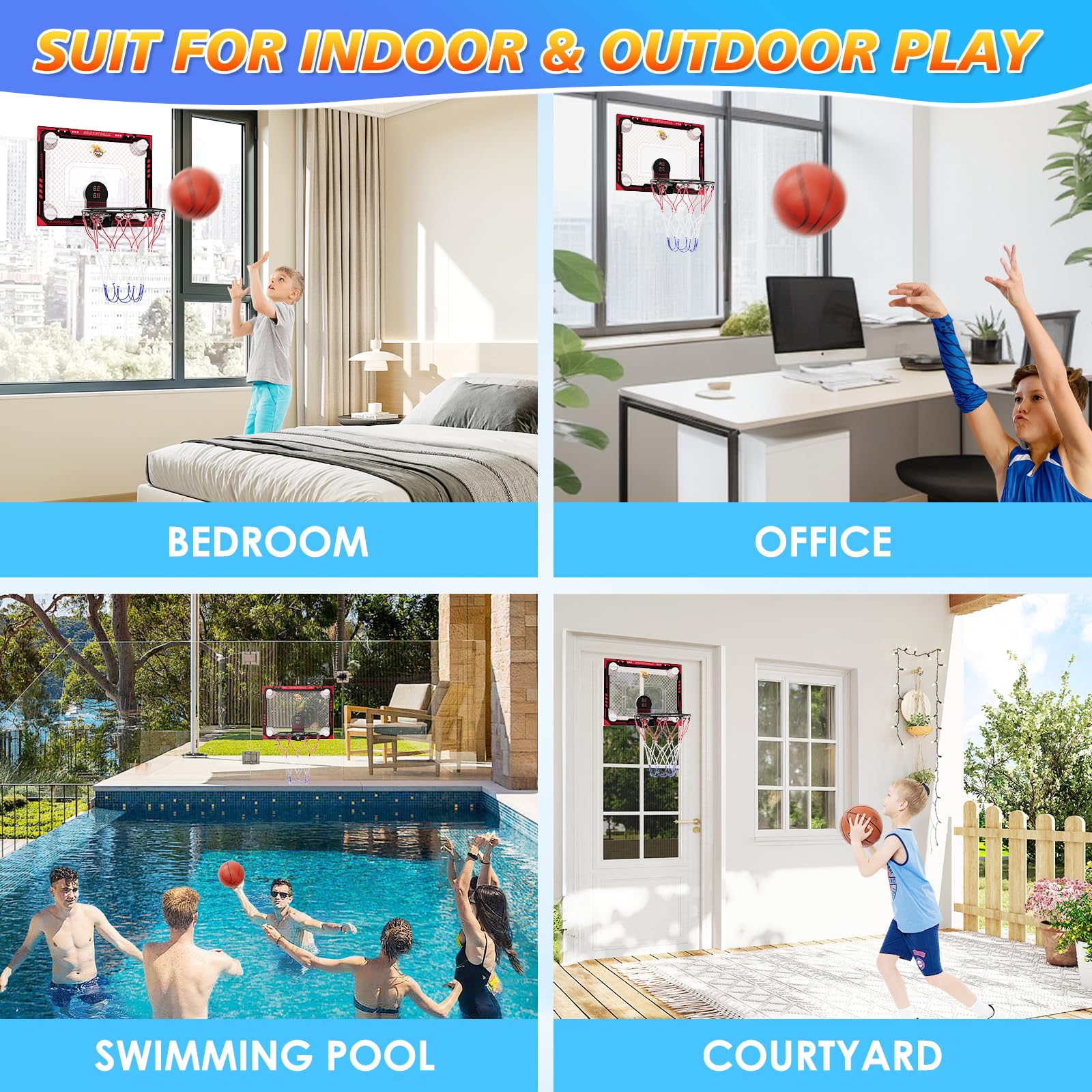 CYFIE suction cup basketball hoop installation kit supports easy setup