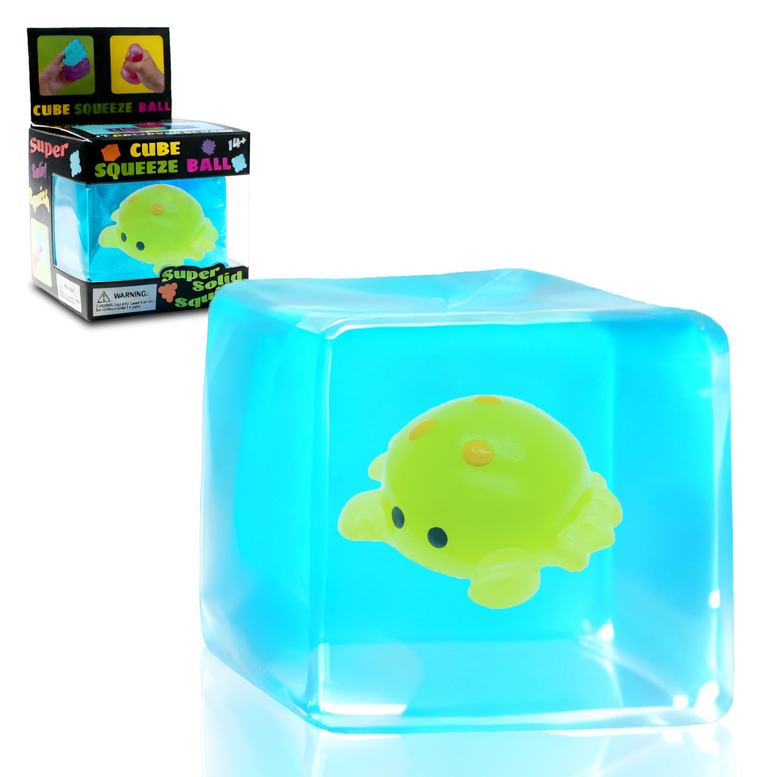 CYICTOY fidget squishy stress cube front view with smooth texture for focus