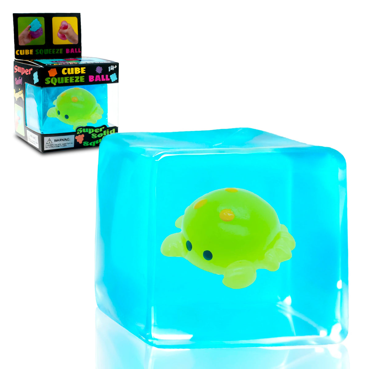 CYICTOY fidget squishy stress cube front view with smooth texture for focus