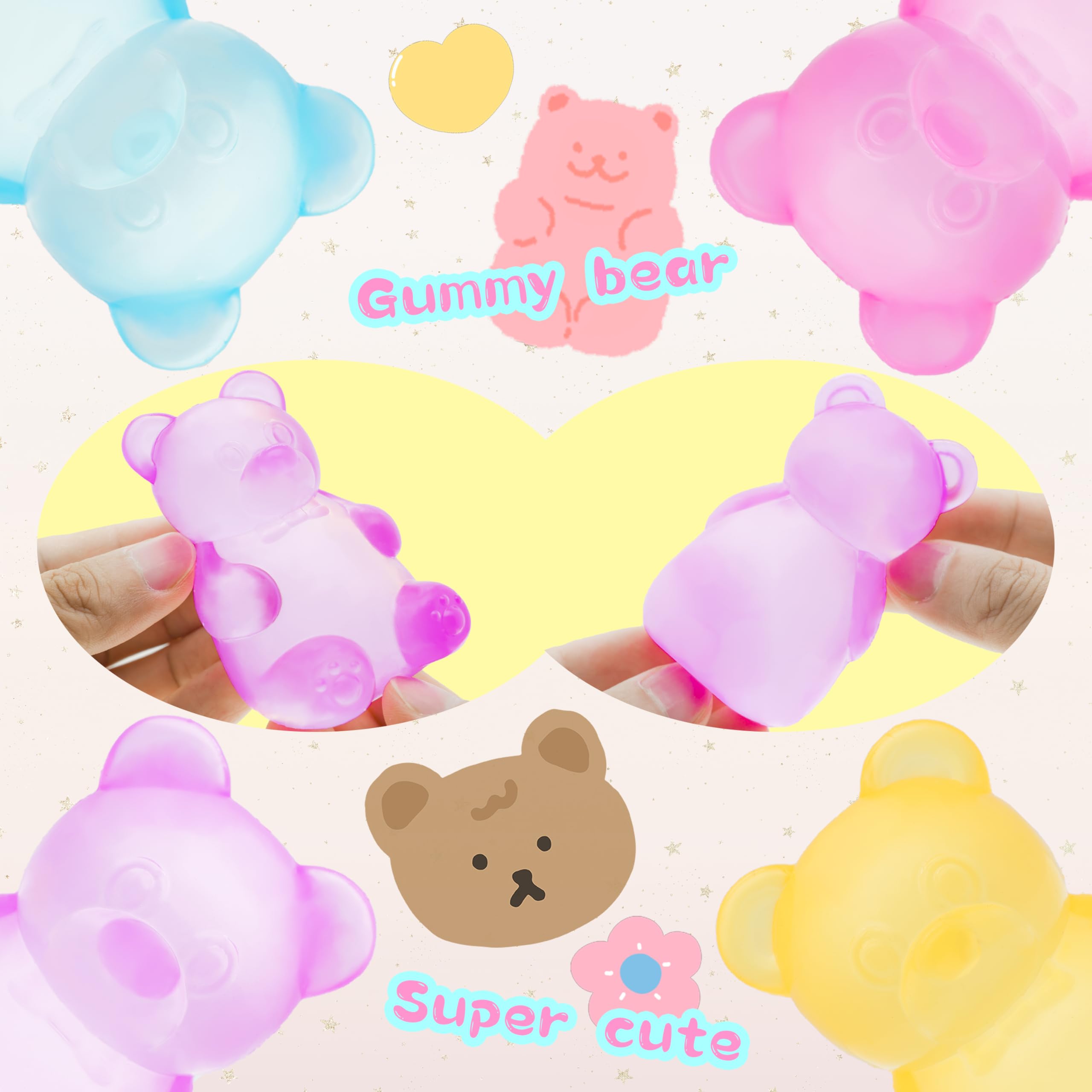 CYICTOY gummy bear stress toy purple for tactile relief during classes.