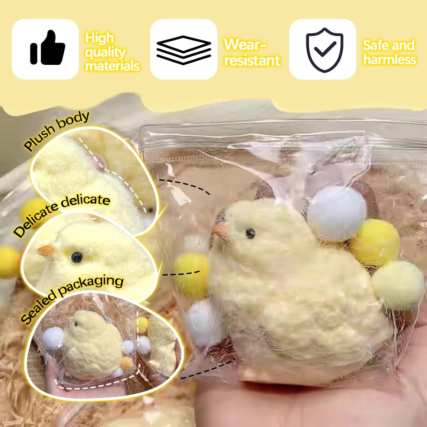 CYICTOY taba squishy chick handmade plush-like feel for soothing sensory play.