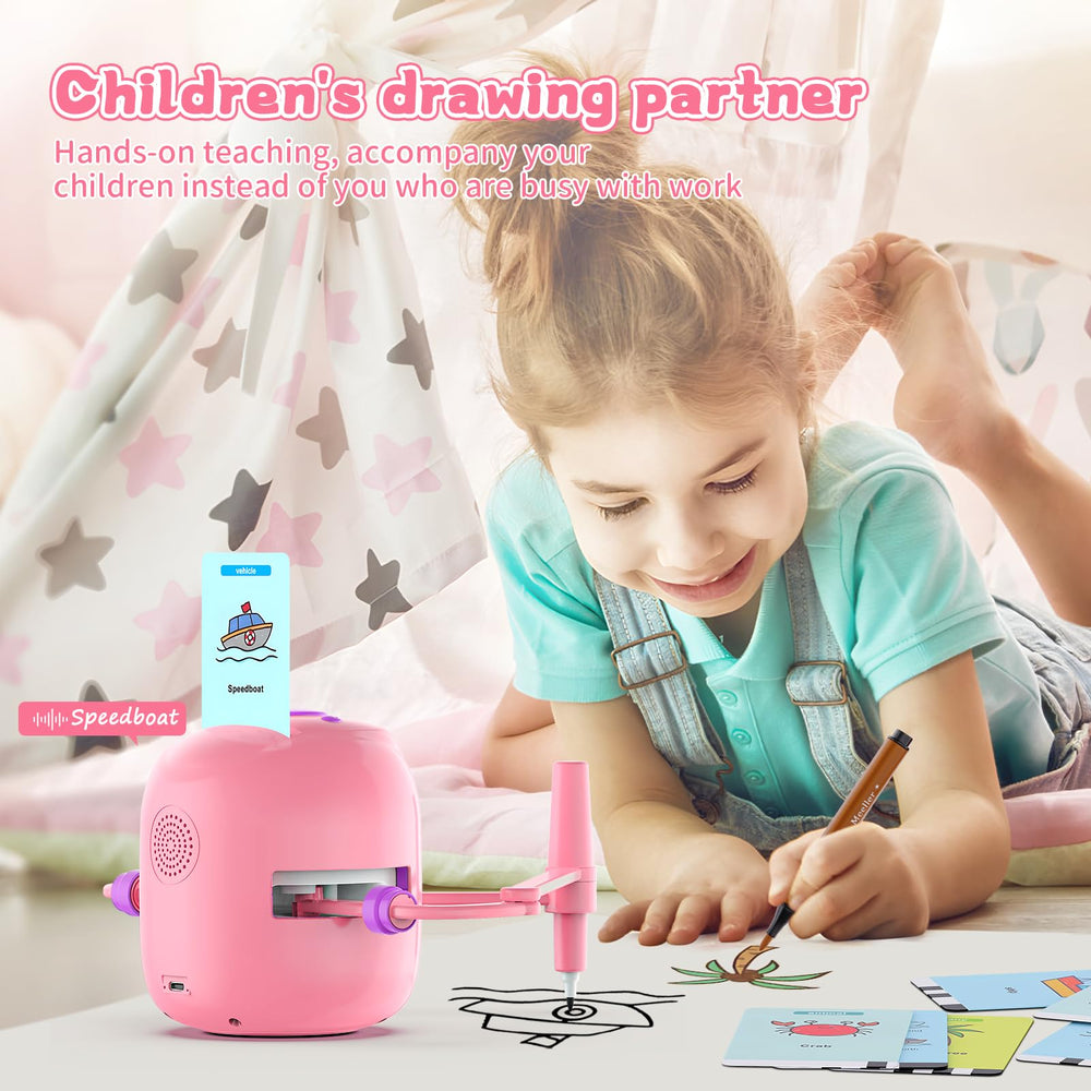 CYJBE drawing robot card-insert demo for easy start and creative exploration.