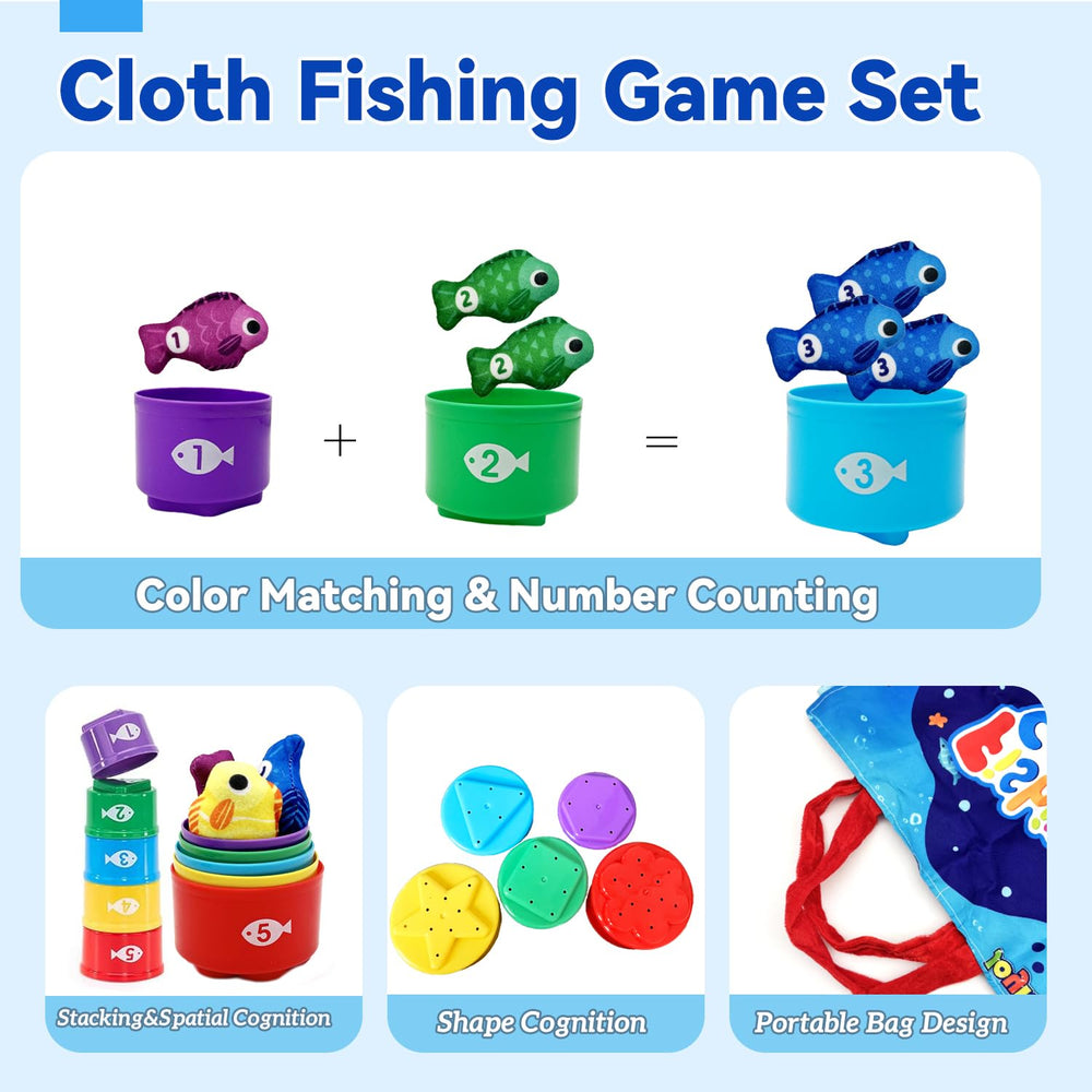 Cylazo Count Learning fish pieces support color recognition and counting activities.