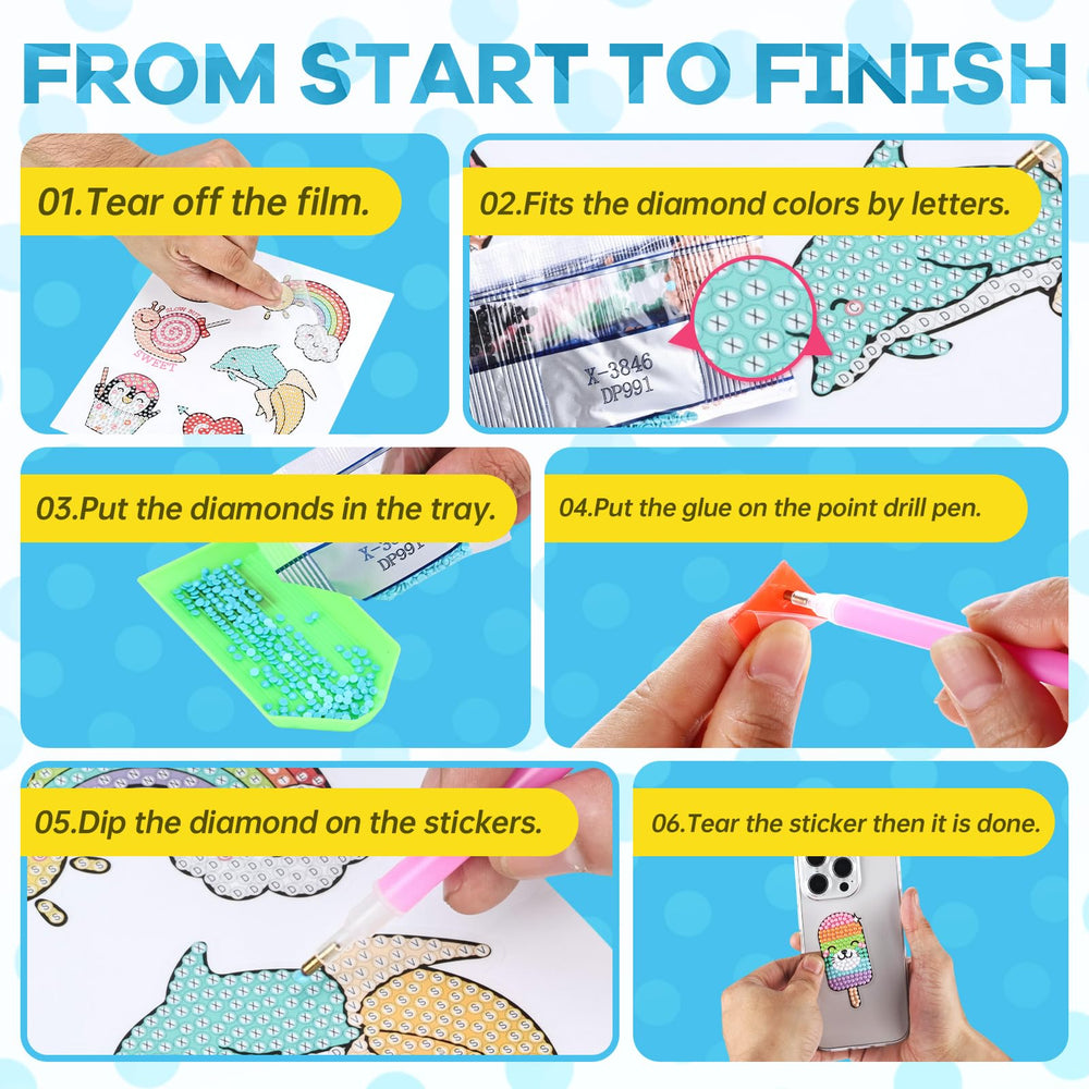 Cymbana 5D diamond stickers alpaca design sparks imagination in DIY projects.