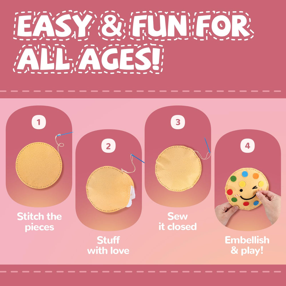 Cymbana Kids Sewing Kit popsicle pieces—step-by-step guidance for beginners