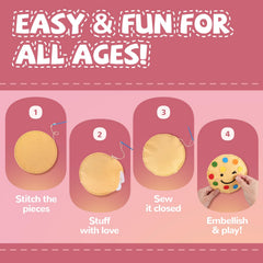 Cymbana Kids Sewing Kit popsicle pieces—step-by-step guidance for beginners