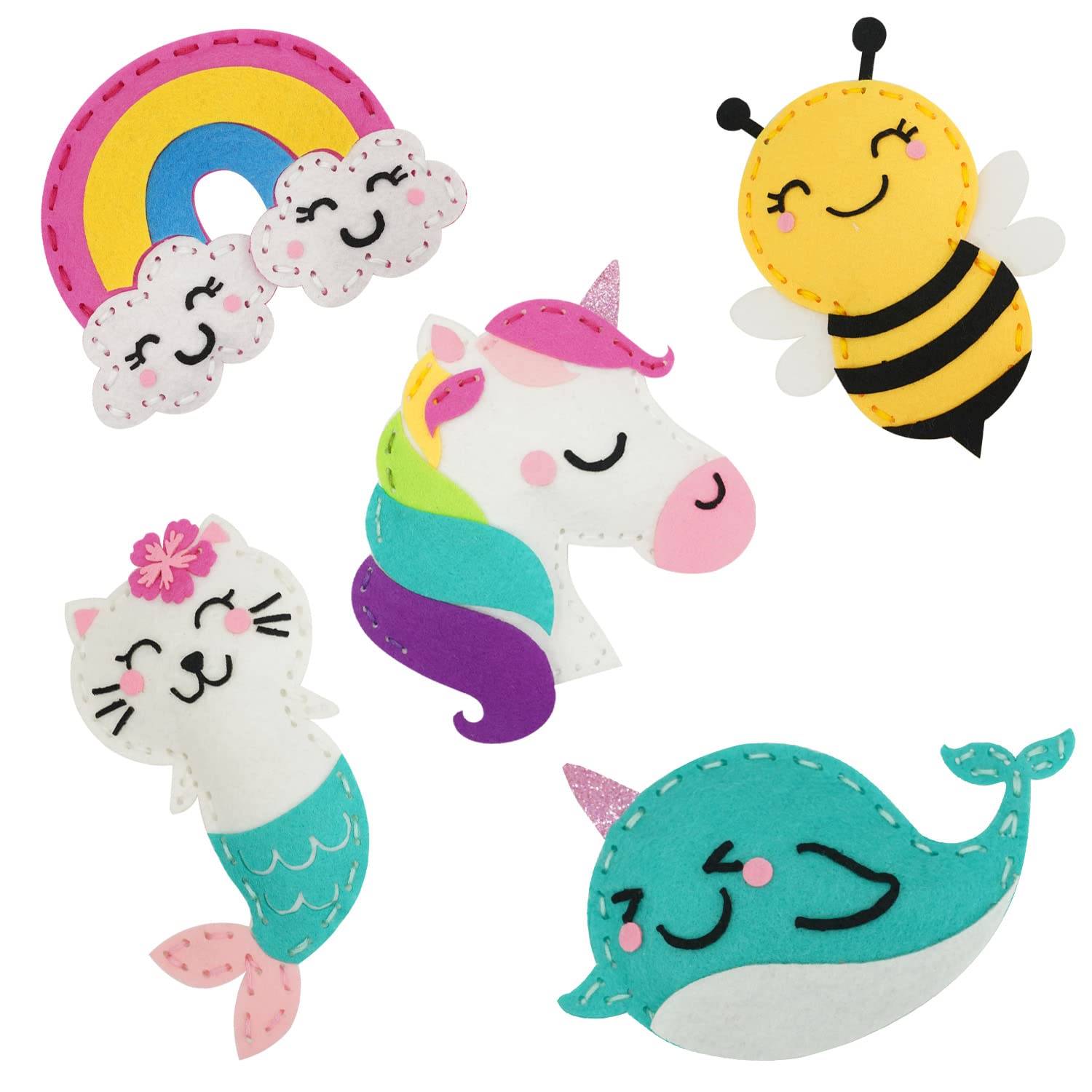 Cymbana Kids Sewing Kit unicorn project to boost creativity and hand-eye coordination.