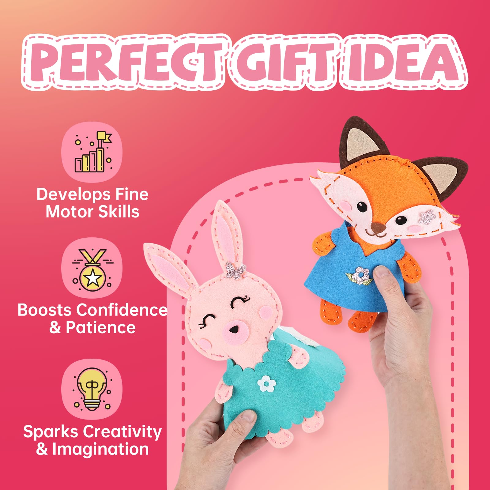 Cymbana panda buddy with glitter crown accessories for imaginative crafts.