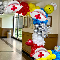 CYMYLAR nurse cap balloon durable aluminum material for long-lasting events.