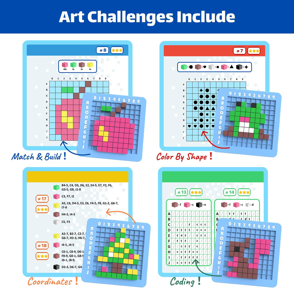 CYOEST Pixel Art Kit color palette shows vibrant hues for designs
