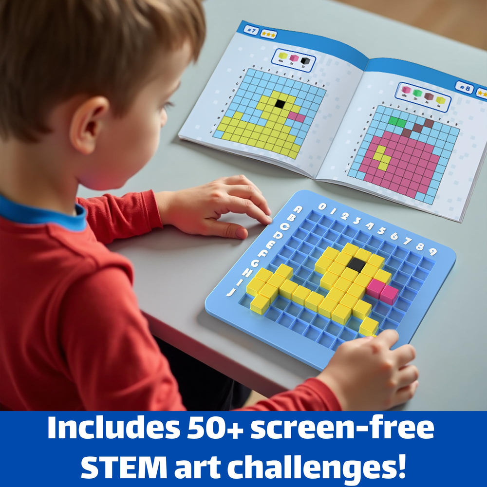 CYOEST Pixel Art Kit components laid out for easy hands-on learning