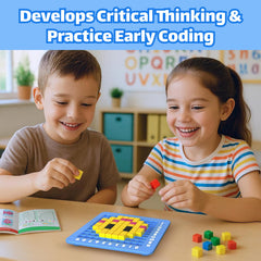 CYOEST Pixel Art Kit kids creating patterns with focus and fun