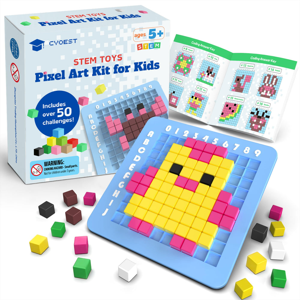 CYOEST Pixel Art Kit packaging invites creative play for kids