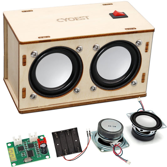 CYOEST STEM speaker kit wooden box ready for hands-on learning and assembly