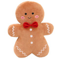 Cyprinus Carpio gingerbread man pillow front view adds festive charm to your sofa.