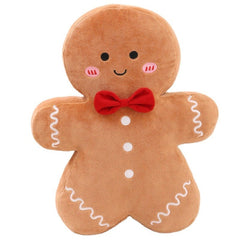 Cyprinus Carpio gingerbread man pillow front view adds festive charm to your sofa.