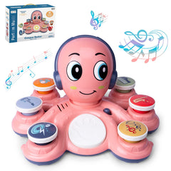 CYURMJUN baby octopus music toy with vibrant lights encourages rhythm recognition.