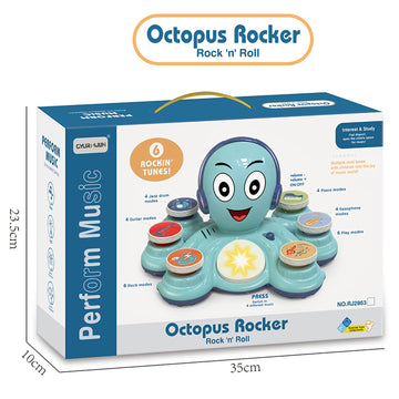 CYURMJUN octopus music toy battery compartment powers extended play sessions.