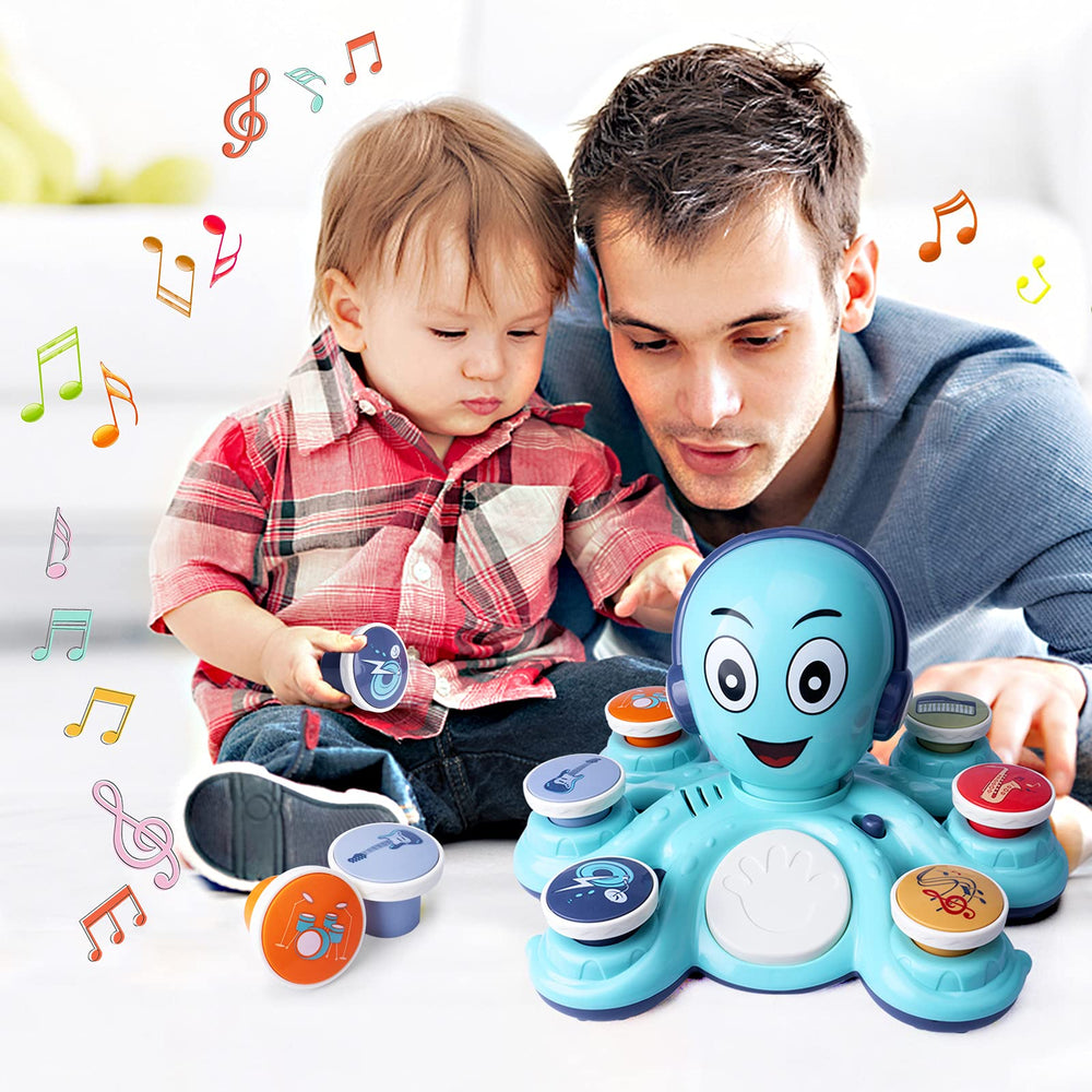 CYURMJUN octopus music toy features durable ABS plastic for long-lasting use.