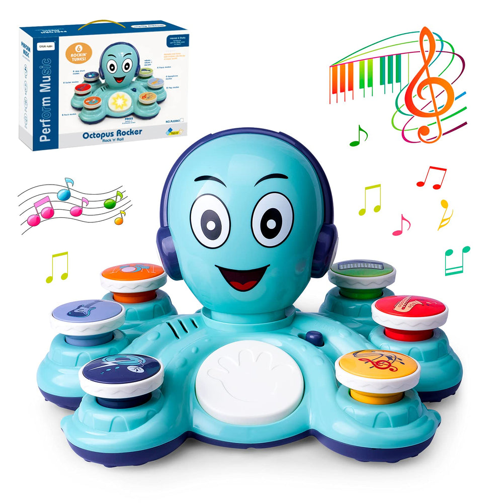 CYURMJUN octopus music toy with a friendly design for early listening exploration.