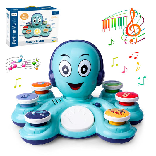 CYURMJUN octopus music toy with a friendly design for early listening exploration.