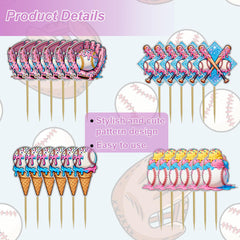 CYUXING ice cream drip decor with baseball theme enhances treats without mess.