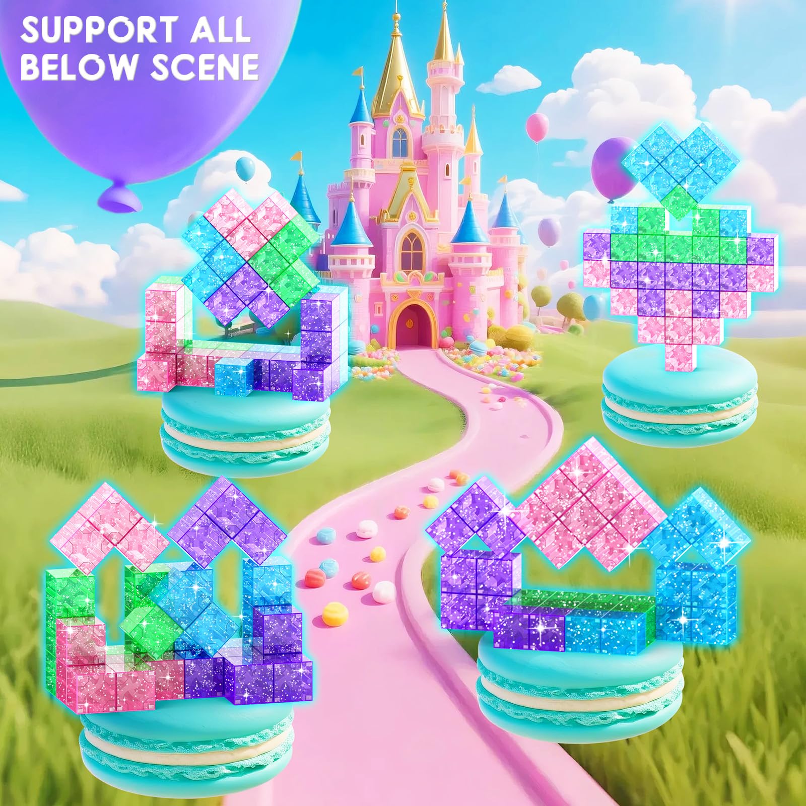 CZCUUDZ Castle-building with magnets sparks imaginative play and spatial thinking.