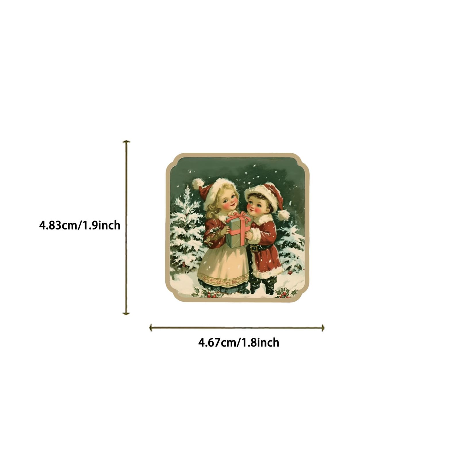 CZSWMD Vintage Christmas stickers on a backpack to express personality