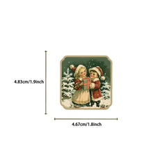 CZSWMD Vintage Christmas stickers on a backpack to express personality