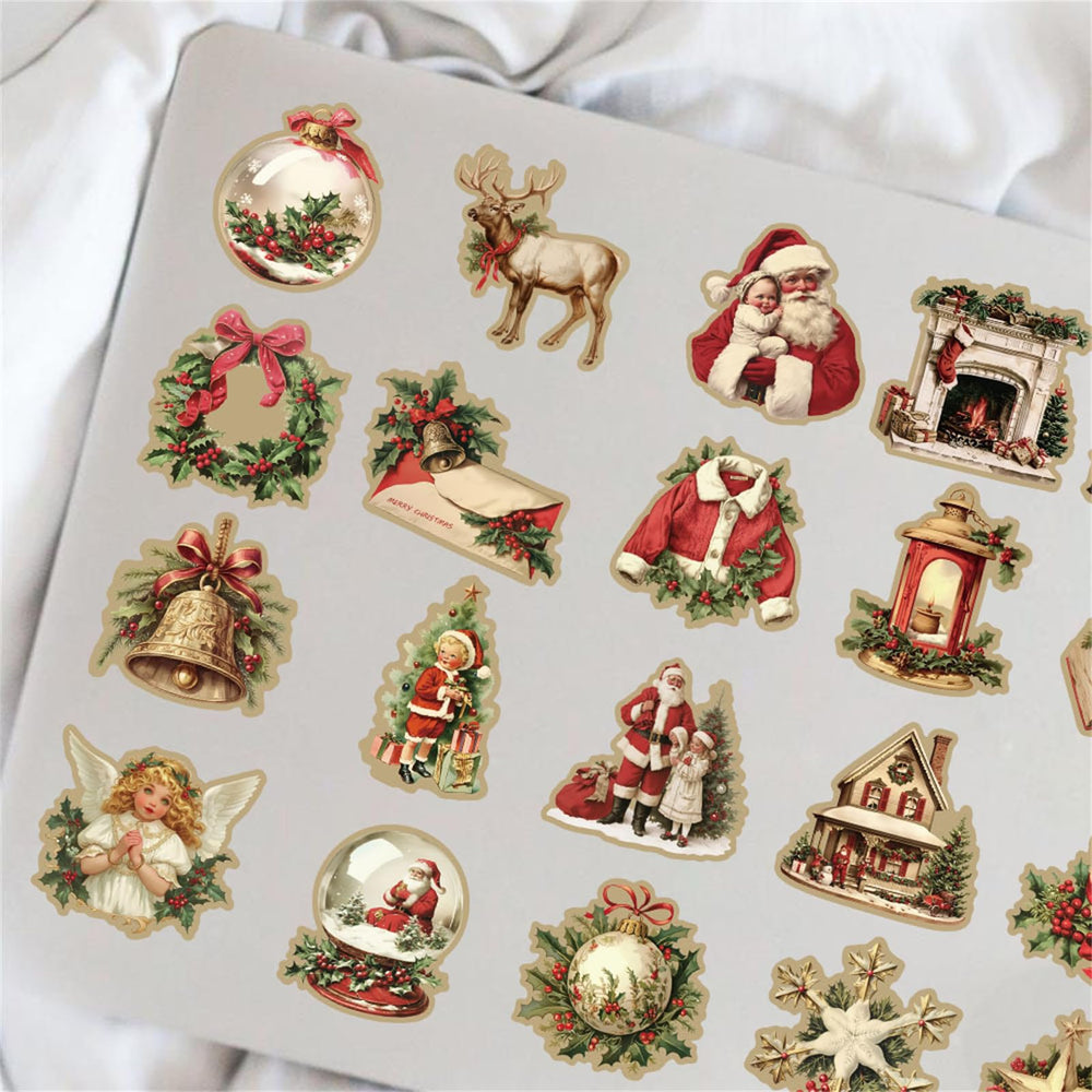 CZSWMD Vintage Christmas stickers on a bike or skateboard for bold look
