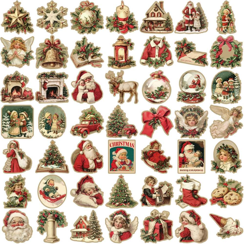 CZSWMD Vintage Christmas stickers on a keyboard for stylish embellishment
