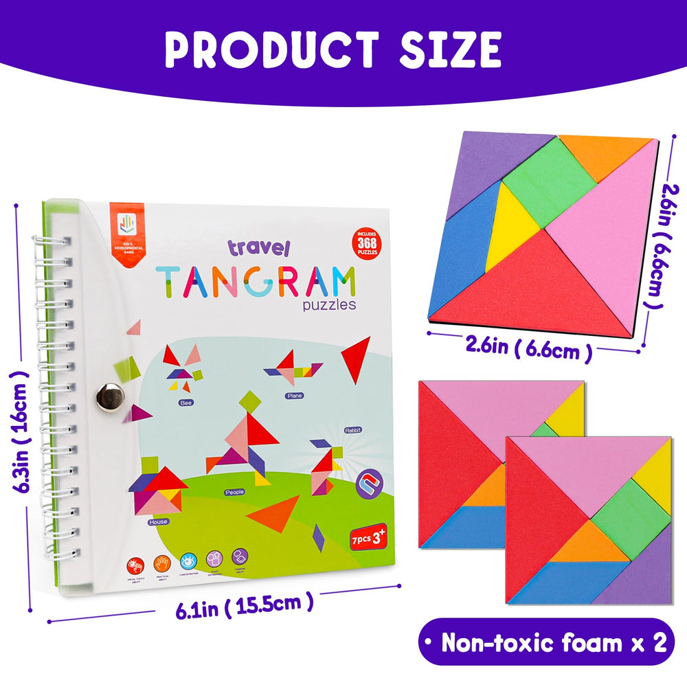 Magnetic whiteboard holds pieces firmly for hands-on learning with CZTCDP tangrams.