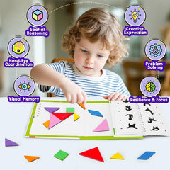 Soft foam materials with rounded edges ensure safe play for CZTCDP tangrams.