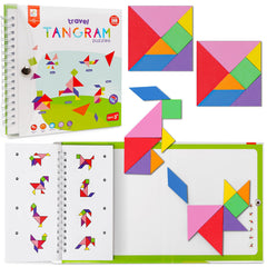 CZTCDP travel tangram tiles for safe, portable puzzle play on the go.