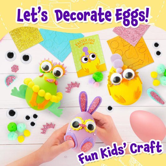 CZTDCP felt Easter egg decorations DIY kit enhances tactile play and handmade decorations.