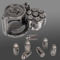CZYY Bullet Dice D20 in polished metal for epic combat rolls.