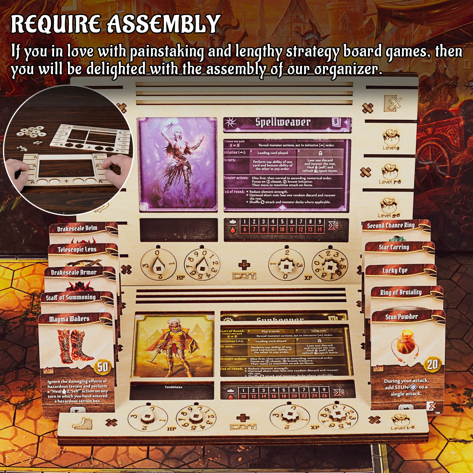 CZYY Character items holders keep cards and markers within reach