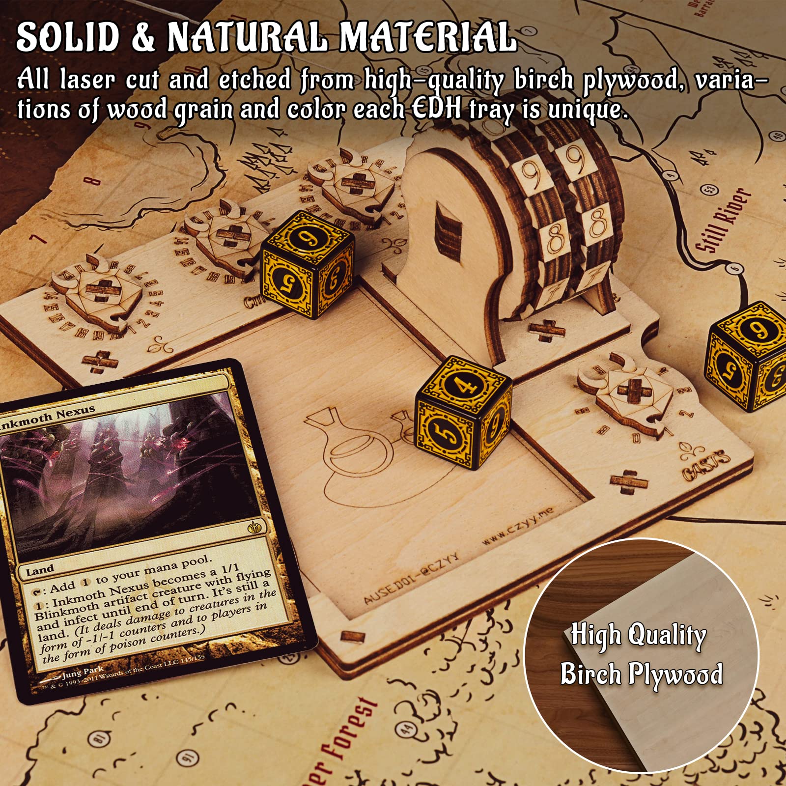 CZYY Commander EDH Zone Tray Damage Tracker helps monitor hits
