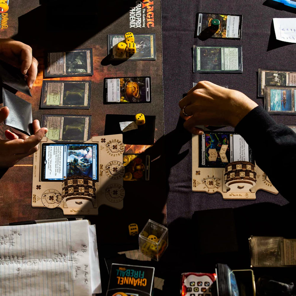 CZYY Commander EDH Zone Tray In Action on a crowded table