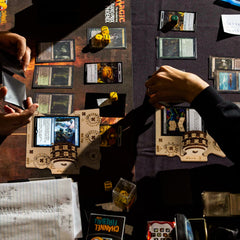CZYY Commander EDH Zone Tray In Action on a crowded table