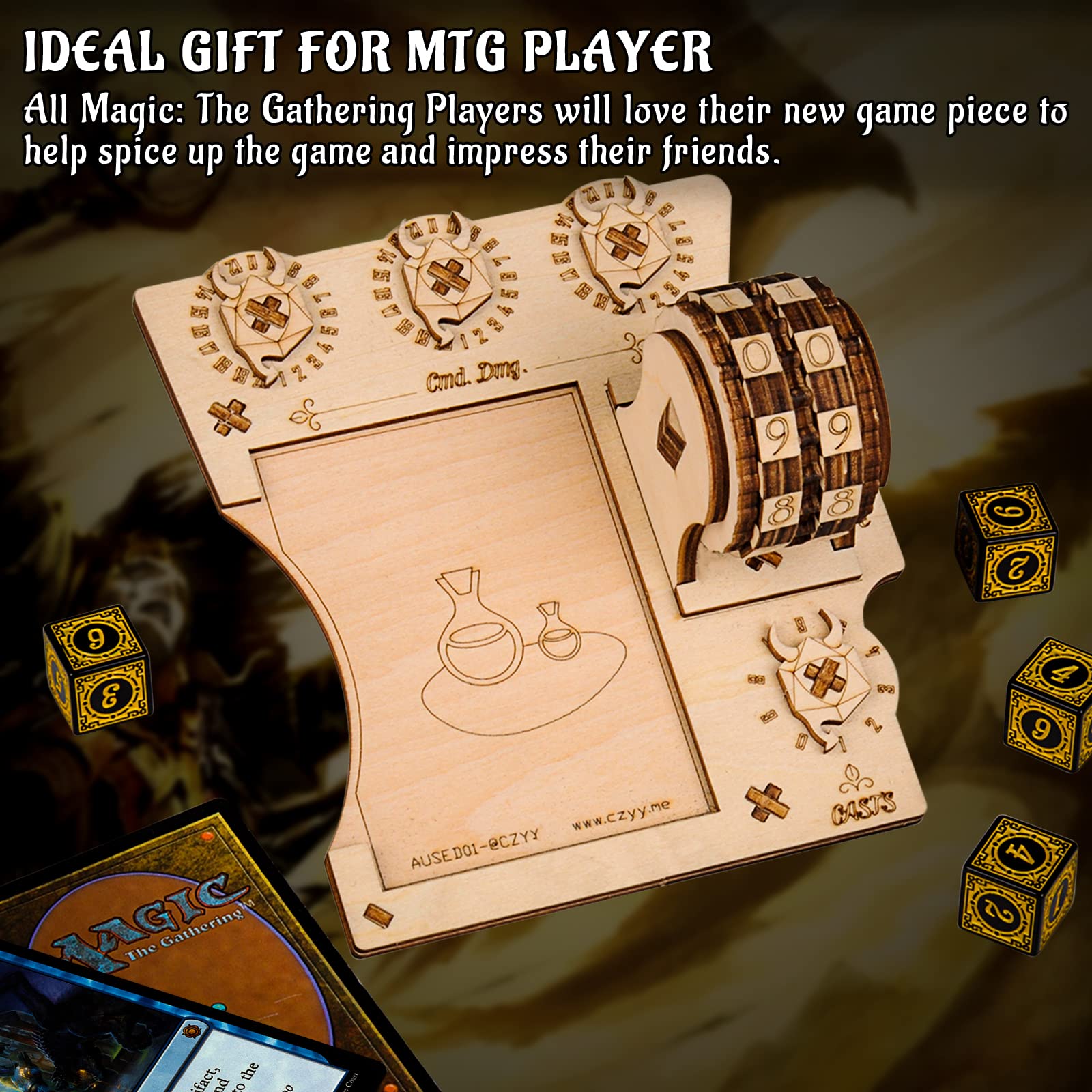 CZYY Commander EDH Zone Tray Tabletop Setup keeps your game organized