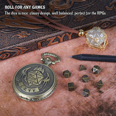 CZYY multi-die mini set including D20, D12, D10, D8, D6, D4 for RPGs
