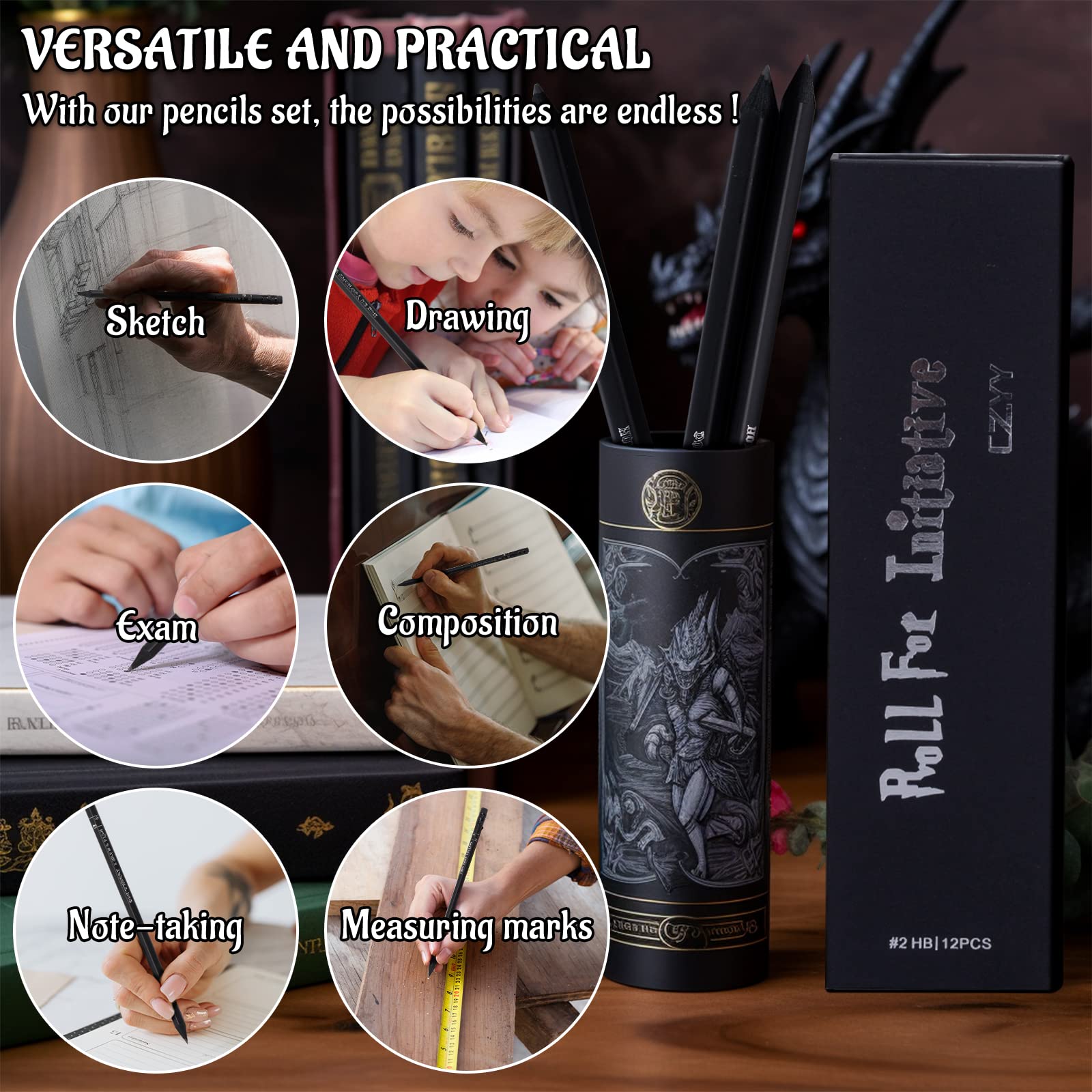 Versatile CZYY pencils suitable for drawing and note-taking