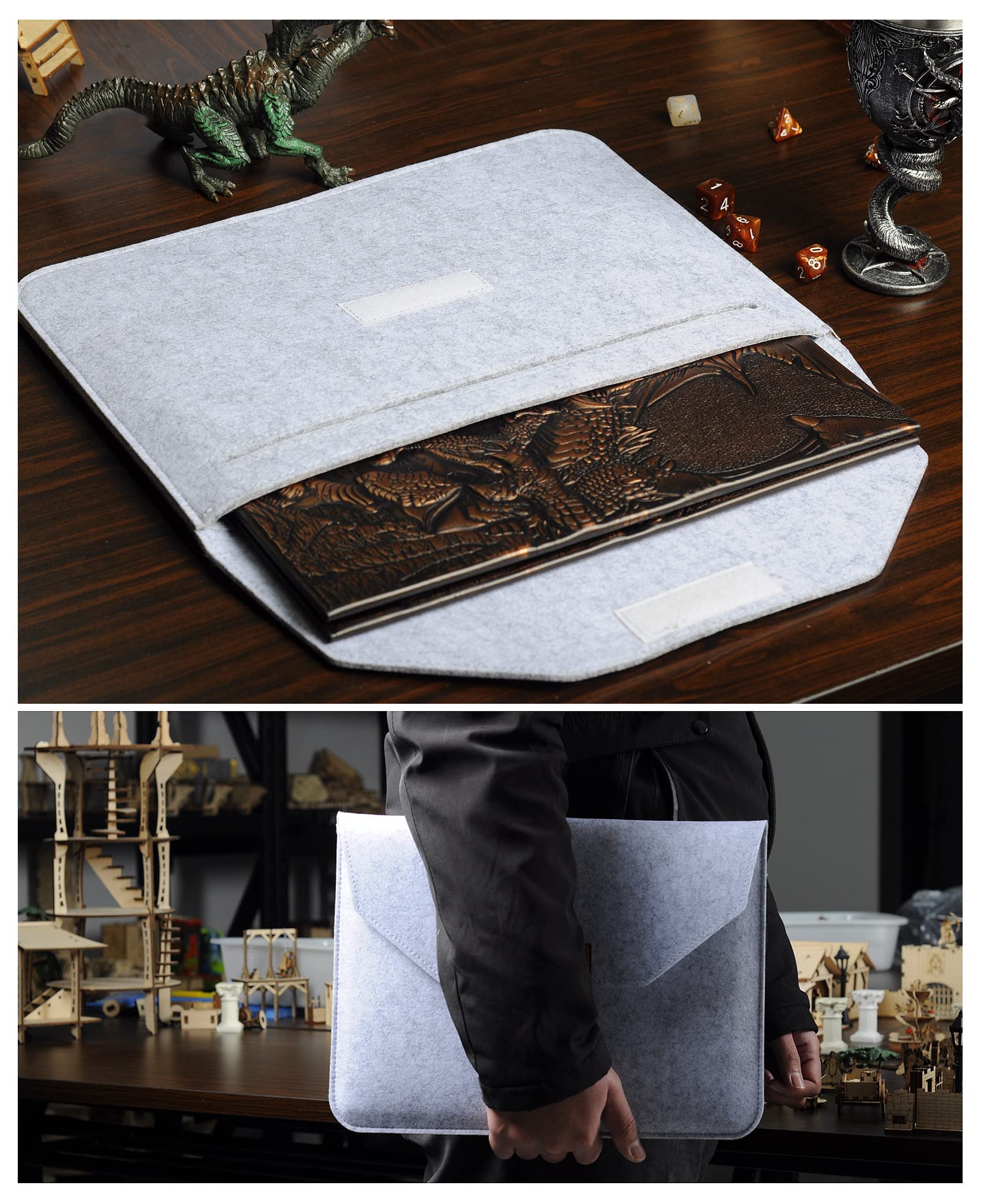 CZYY DND screen faux leather texture close up highlights craftsmanship
