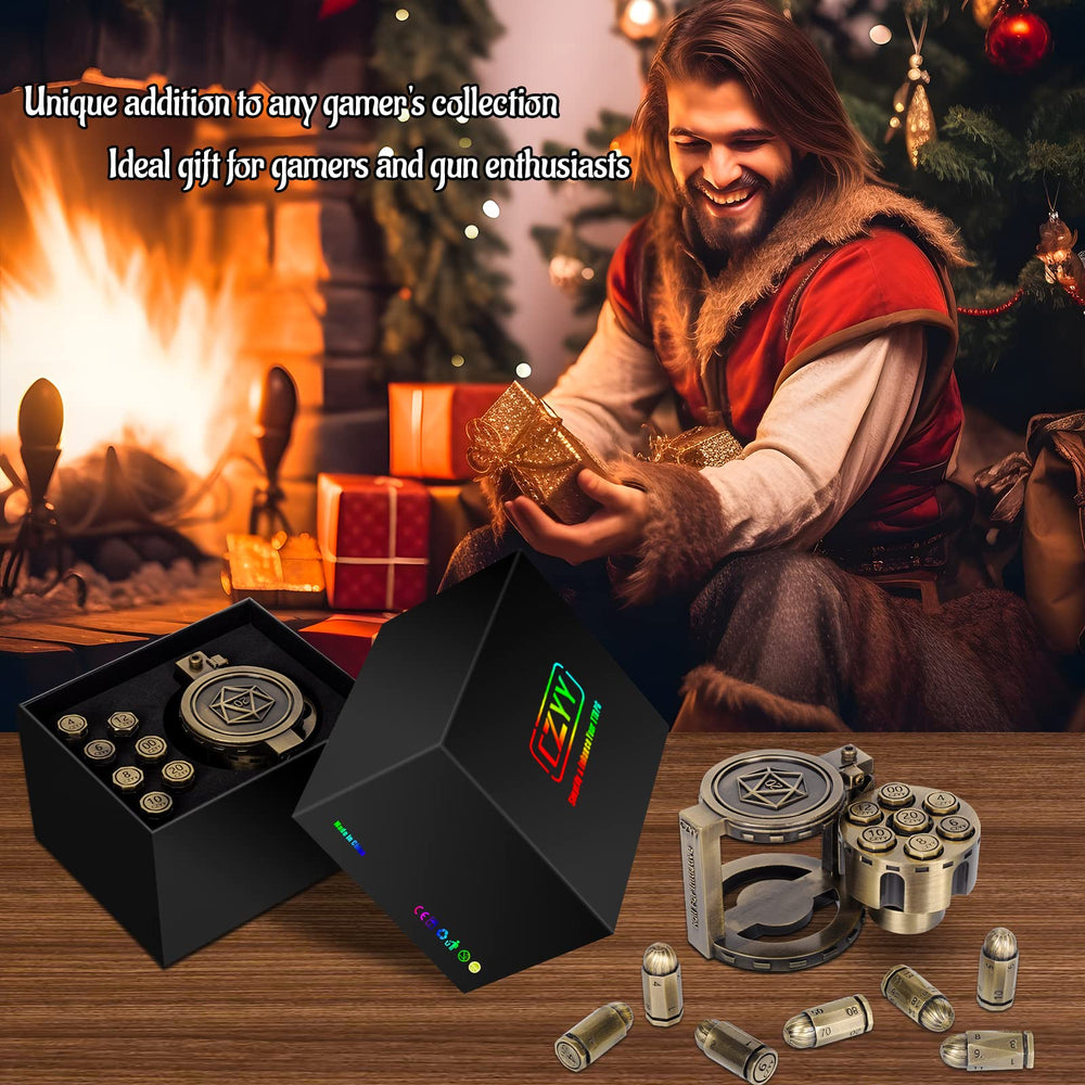 CZYY gift-ready bullet dice set packaging for gamers and collectors