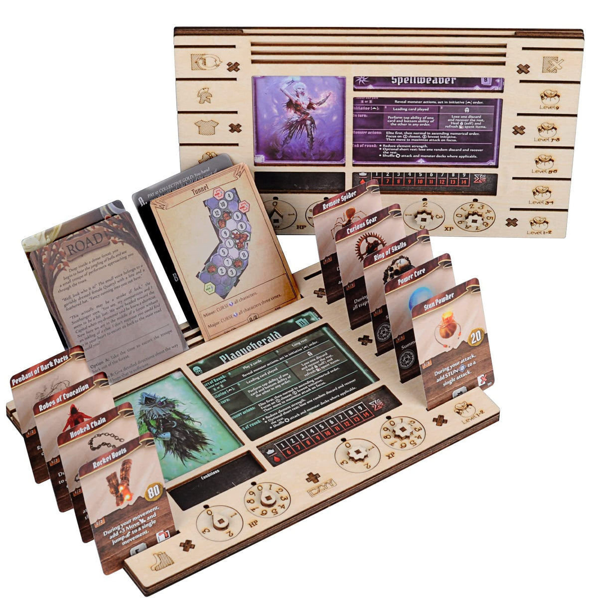 CZYY Gloomhaven dashboard with HP dial for tidy setup and quick prep