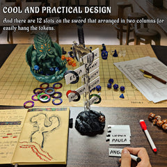 CZYY Initiative Tracker erasable flags enable reusable combat markers.