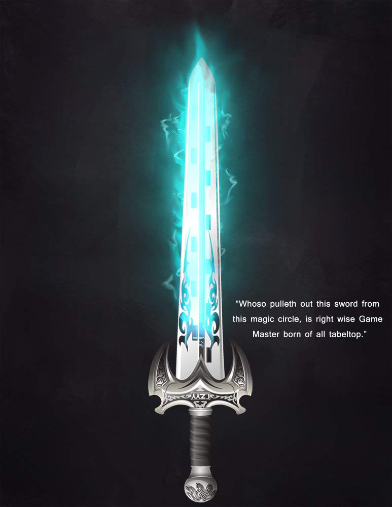 CZYY Initiative Tracker tall acrylic sword adds medieval flair to your game.